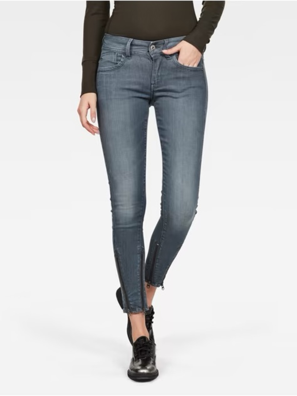 Women’s G-Star Lynn 2-Zip Mid Skinny Ankle 27 - new